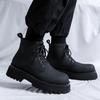 Модные мужские ботинки на толстой подошве Высококачественные трендовые ботинки для отдыха на открытом воздухе, деловых вечеринок, повседневных офисных модных мужских туфель для улицы и прогулок