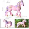 Oenux Mythical Rainbow Pegasus Simulation Animal Figures Model Fairy Tale Fly Horse Action PVC Educational Toys Girl Gift
