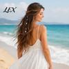 Lightweight Beaded Hair Extensions Beach Mermaid Clip, Starfish Shell Bead Chain for Women, Summer Vacation Jewelry Boho Coastal Styling Tool Wedding