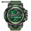 Sanda 3133 Мужские светящиеся спортивные часы - Многофункциональный подростковый модный тренд