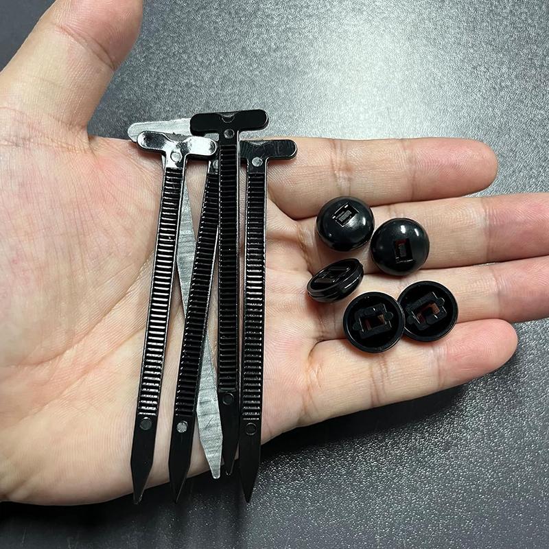 Nylon Universal Cable Tie Buckle Zip Tie Heavy Duty Self-Locking Push Pin with Button Fixion Tools for Car Auto Repair