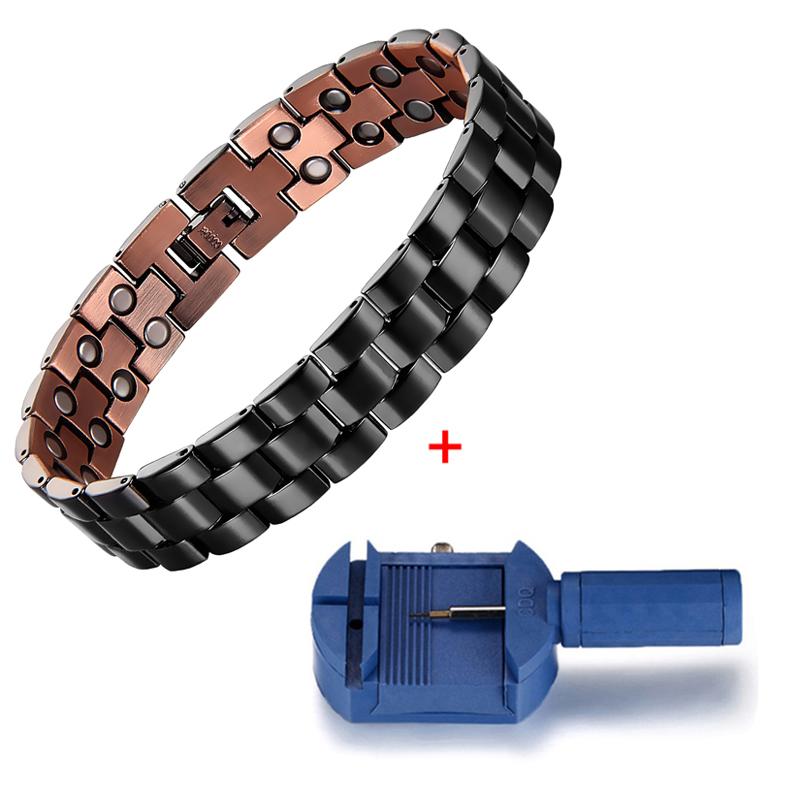 Здоровье и красота Мужской терапевтический медный браслет - Стильный и оздоровительный браслет Магнитная терапия