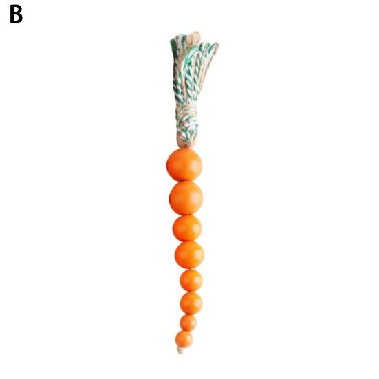 Пасхальные деревянные бусины-морковки, деревянная подвеска, весеннее украшение для дома, вечеринки на день рождения, новоселье