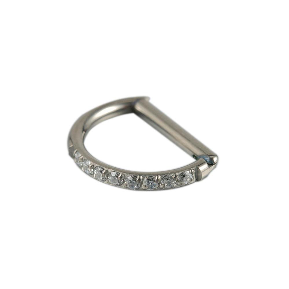 D-образные инфицированные милые кольца для носа с бриллиантами, прозрачные гвоздики для пирсинга ноздрей для женщин и парней