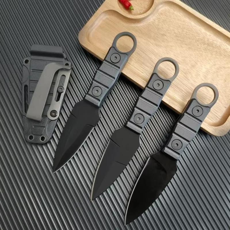 Outdoor small straight knife, high hardness survival knife,utility knife +K sheath, camping EDC portable