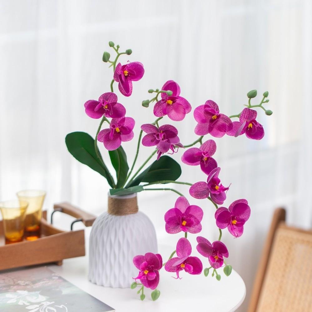 15 Heads Artificial Phalaenopsis Bouquet Photography Props Wedding Fake Flower Wedding Decoration
