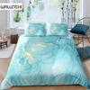 Синий мраморный принт для дома, роскошный 3D комплект из 2/3 предметов, удобный пододеяльник, наволочка, комплекты постельного белья размера Queen и King EU/US/AU