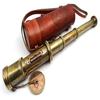 Functional Telescope | Brass Made | Glass Optics and High Magnfication | Kid's Telescope | Camouflage Finish | 18in Long | 1 Pc In Leather Bag