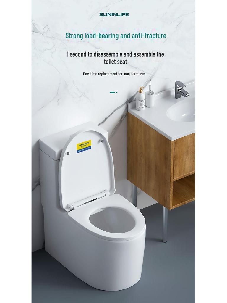 Универсальный быстроустанавливаемый чехол для сиденья унитаза с функцией замедления - утолщенные и удобные для домашнего хозяйства аксессуары