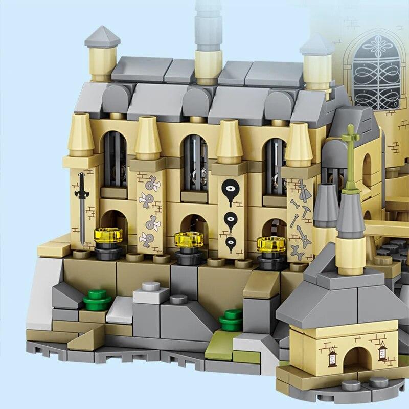 564 шт., волшебный замок темной ночи, строительные блоки, вид на город, модель сказочного замка, украшение из кирпичей, детские рождественские подарки