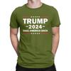 Мужские футболки Дональд Трамп 2024 Футболка Вернем Америке величие 100% Хлопок Футболка с коротким рукавом Футболки Круглый вырез Одежда Идея для подарка