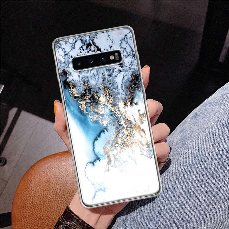 Модный мраморный чехол с геометрическим рисунком для Samsung Galaxy S10 Plus S20 FE S21 S22 Ultra S10E S9 S8 + S7 Edge J4 Корпус Shell