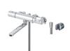 LIXIL INAX Thermostatic Bath Faucet Shower Head Not Cold Climate Bathroom Shower Mixer RBF-910NA (Plated Handle, Included),