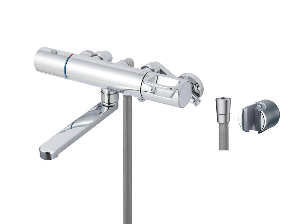 LIXIL INAX Thermostatic Bath Faucet Shower Head Not Cold Climate Bathroom Shower Mixer RBF-910NA (Plated Handle, Included),