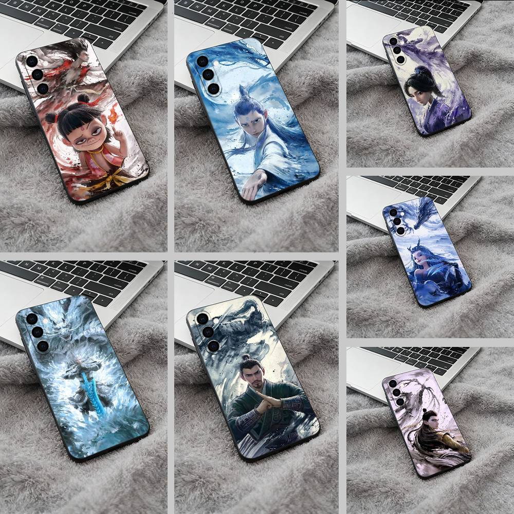 Горячий аниме-чехол N-Z-Ne-zha из черного мягкого силикона для Samsung Galaxy A73, A71, A72, A70, A53, A52, A51