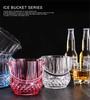 Acrylic White Transparent Ice Buckets Ice Container Champagne Ice Bucket with Handle Bar KTV Supplies Red Wine Beer Party Bucket