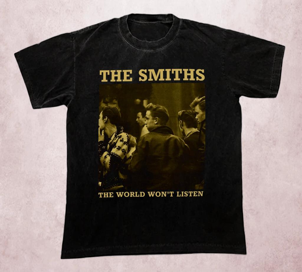 Summer Hot Sale The Smiths The World Wont Listen Tshirt Mens Round Neck Short Sleeved Tshirt