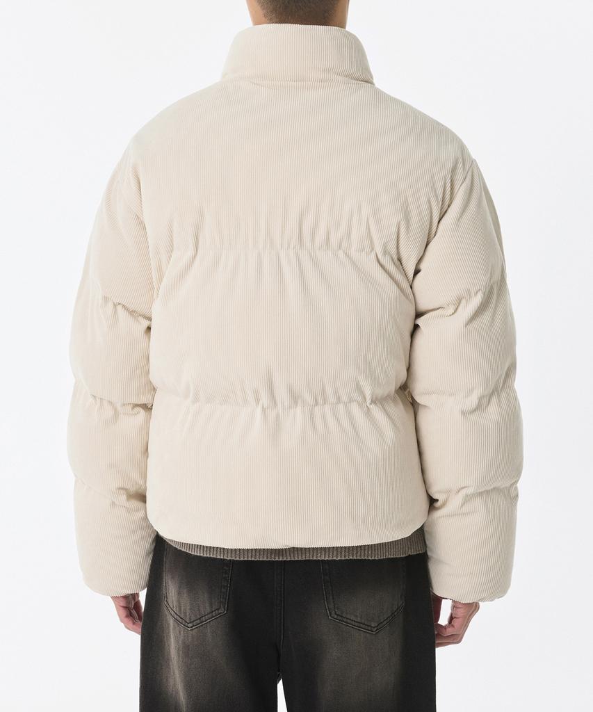 Musinsa Standard Daily Puffer Corduroy Short Padded Jacket [Cream]