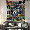 Space Wall Tapestry Aesthetic Wall Hanging Printed Fabric Blanket Decorative Tapestries for Bedroom Living Room Home Decor
