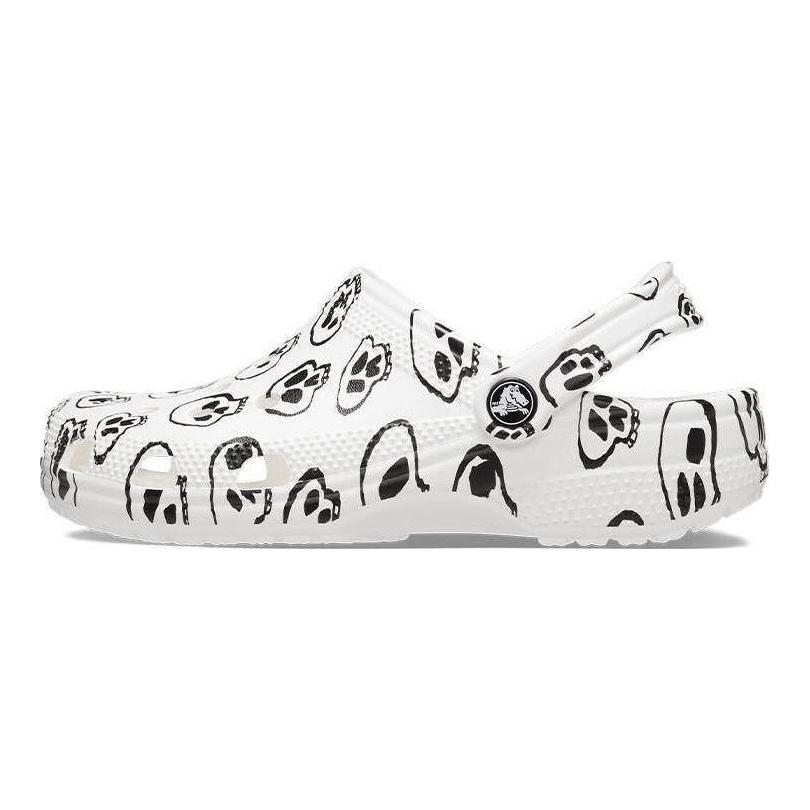 Crocs Классические клоги с принтом черепа Белые 208993-103