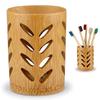 Bamboo Toothbrush Holder For Bathroom Toothbrush Cup With Drainage Quick Drying Bathroom Cup Toothpaste Holder Degradable Cup