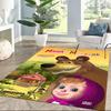 Masha Bear Floor Mat Design for Living Rooms Bedrooms Foyer Outdoor Antislip Carpet Anime Office Decor Perfect Gift for Valentine's Wedding Birthday