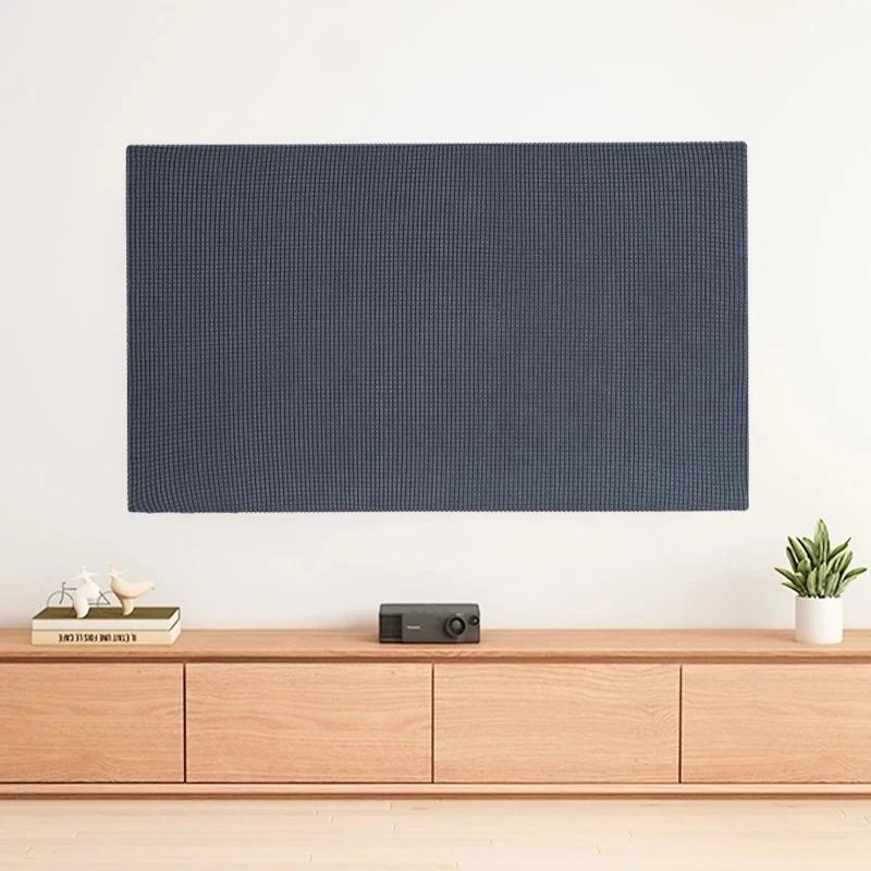 37-100 Inch Thicken TV Dust Proof Cover Solid Color Universal High Elastic LCD Television Protector TV Hood Dust Cover 2026