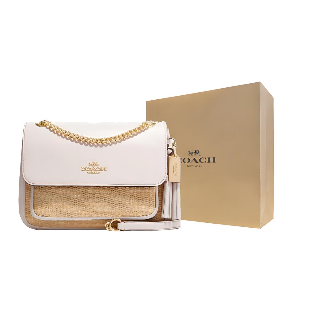 New COACH Klare Fabric With Leather Crossbody Bag, Shoulder Bag Women's Ecru CH209-IMCAH