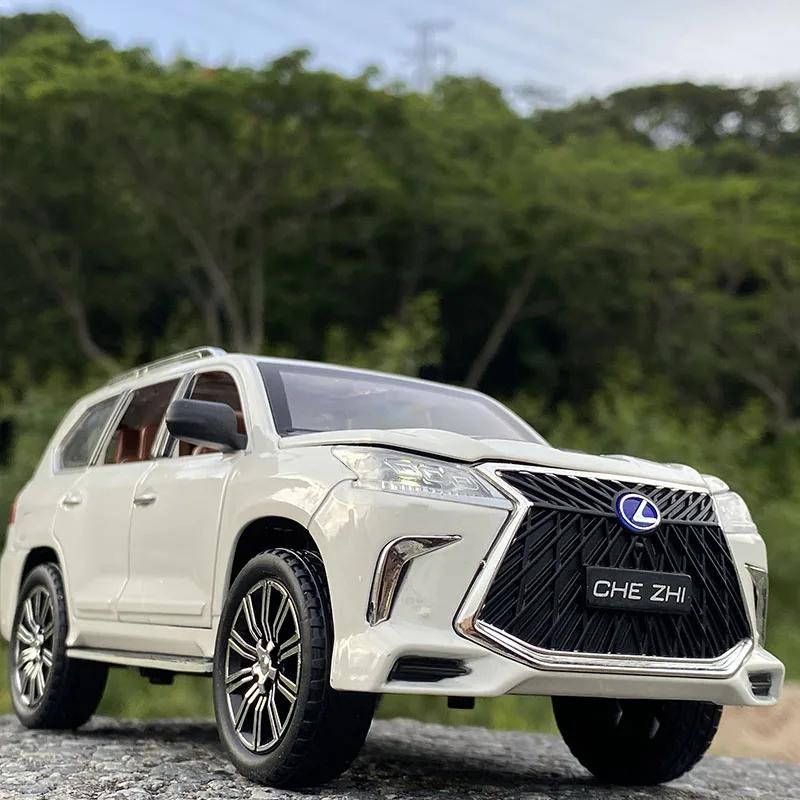 1/24 Lexus LX570 литой игрушечный автомобиль с инерционным механизмом, литой металлический игрушечный автомобиль со звуком и светом, 6 открытых дверей для детей, подарок, бесплатная доставка