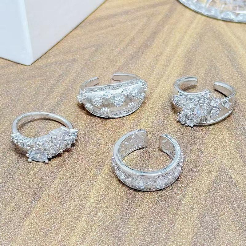 Кружево Кружево Супер Фея Циркон Кольцо Крест Свет Роскошь Ниша Высокий Сенс Изысканное Наслоение Темперамент Кольцо Женщина
