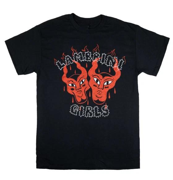 NEW Lambrini Girls Band Short Sleeve T Shirt Black All Size S to 5Xl