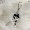 Black Punk Y2K Phone Pendant Chain Cool Girl Sweet Charm With Cross Butterfly Accessories For Phone Bag Lanyard Keychain