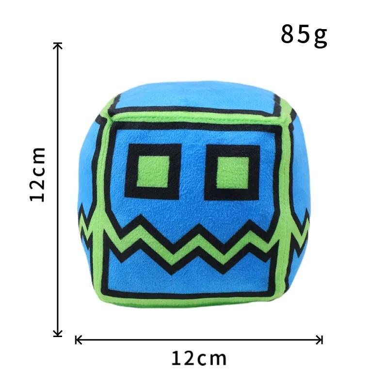 Geometry Dash Cube Plush Toys Small Pillow Stuffed Plushie Doll Square Pendant Game Cute Home Decor Children Birthday Gift