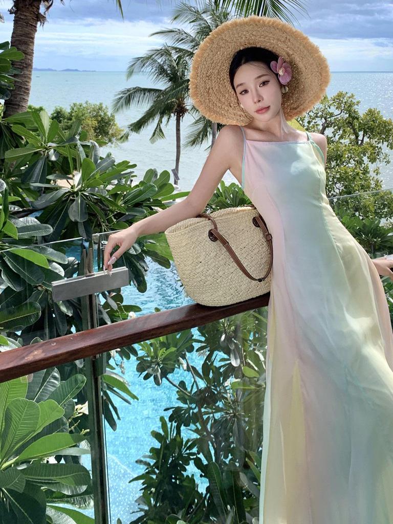 French Style Summer Fairy Suspender Dress for Women - Beach Vacation