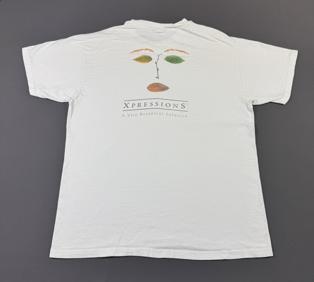 Rare Vintage 90s Xpressions Vita Botanical Solution Company Promo Art Hanes Tee