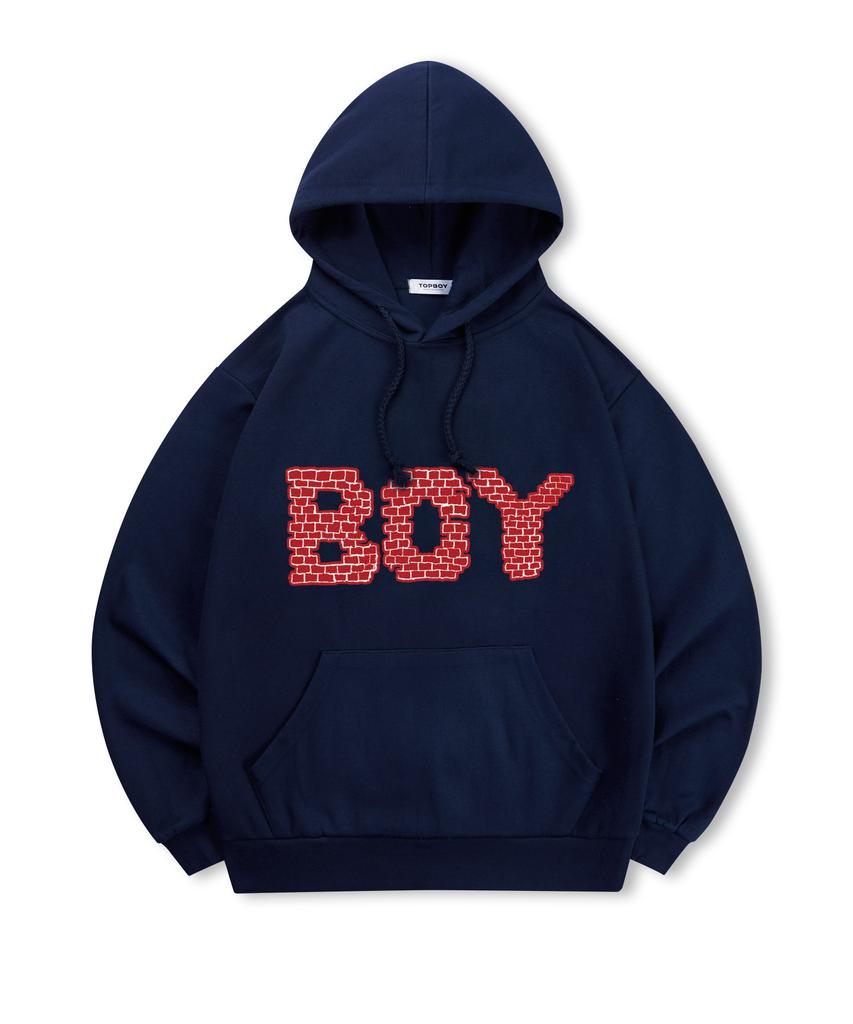 [Без начеса или с начесом] Худи с принтом Brick Boy (Тип C)