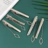 1Pc  Men Silver Necktie Tie Clip Stainless Steel Plain Clasp Bars Pins Clips