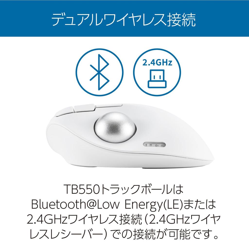 Беспроводной трекбол Kensington Pro Fit Ergo TB450 K72179JP Белый