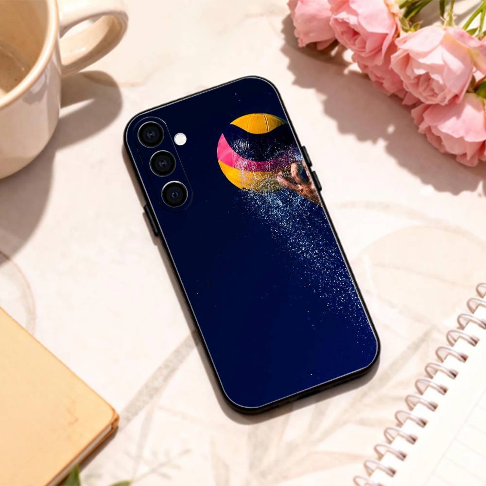 Чехол для телефона Splash W-Водное поло Спорт для Samsung Galaxy A73,A72,A71,A70,A53,A52,A51,Другие Мягкий Черный Корпус