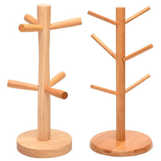 Деревянный держатель для кружки, дерево, 6 крючков, сверхмощный многофункциональный органайзер для чашек чая, кофе, вешалка, подставка для хранения, сливная стойка, товары для дома