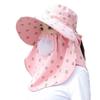 Female Summer Sun Hat Uv Protection Removable Face Mesh Neck Flap Shawl Hat