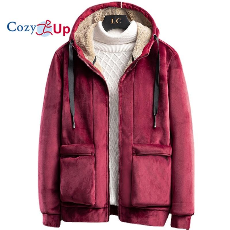Cozy Up New Winter Thick Warm Fleece Jacket Men Hooded Windbreaker Outfits Soft Velvet Thermal Coats Big Size 8XL