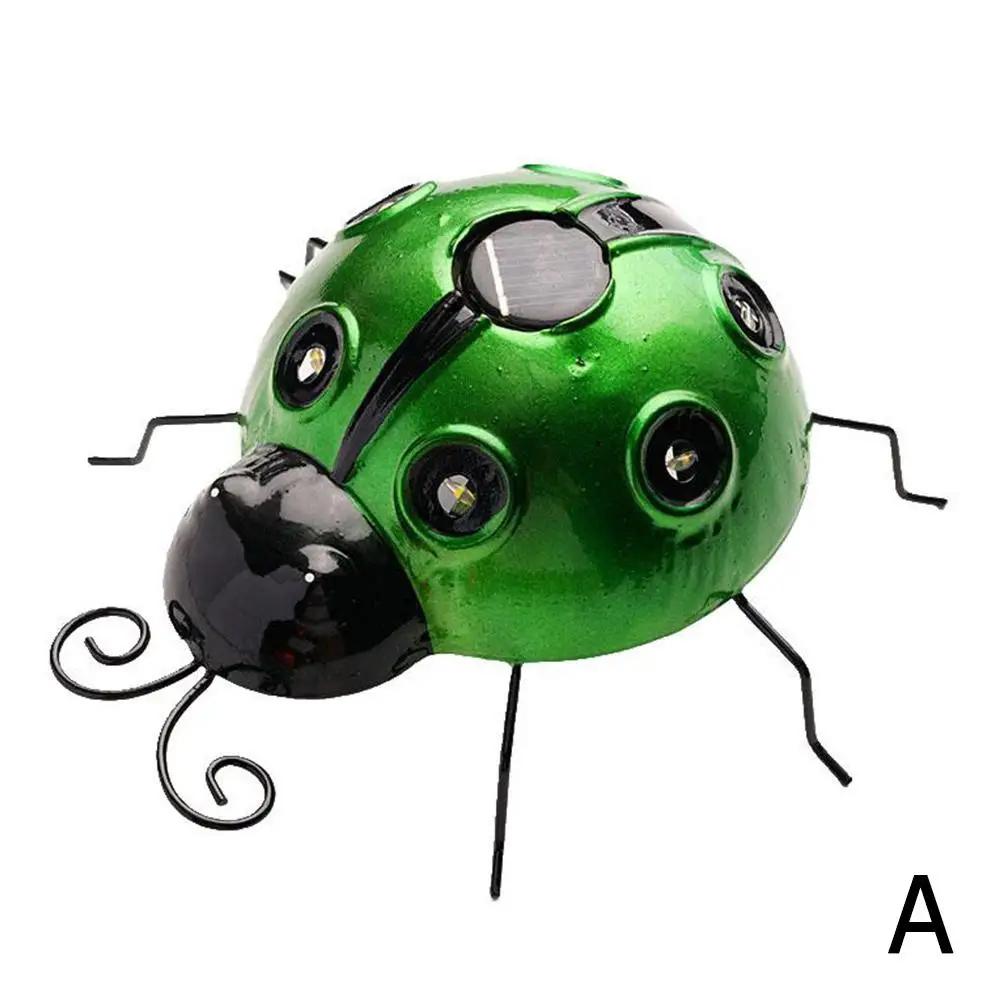Кованое железо Маленькое настенное украшение Божья коровка Садовое украшение Горшки Растения Ландшафт Микрофигурки Фея Миниатюрное изделие G M6C7