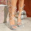 Women's Heel 11CM Nightclub High Heels Shoes Catwalk Pole Dance Shoes Crystal Wedge Sole LFD-1101-49