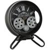 Table Clock - HOME ESPRIT - Black Silver - Metal - Crystal - 11 X 16.5 X 21 Cm