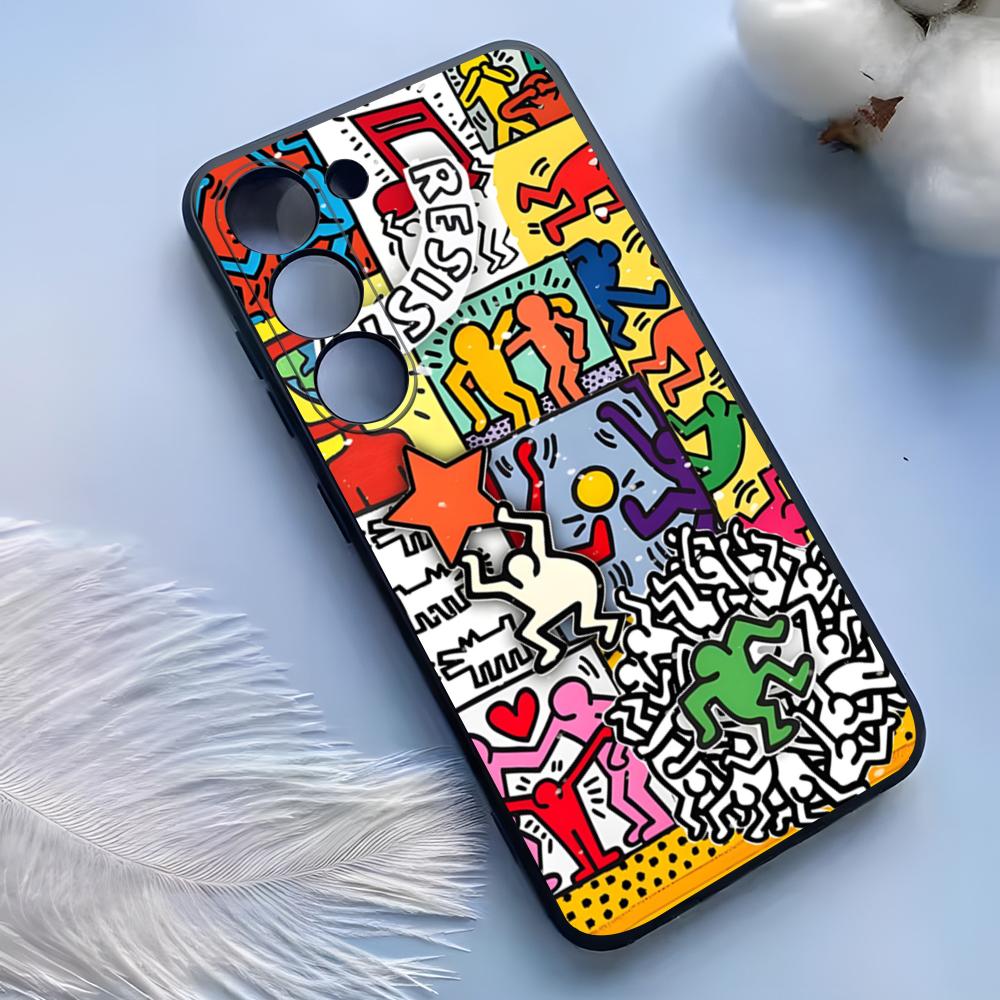 Чехол для телефона Artist K-H-haring для Samsung S25 Ultra S24 S23 S 22 S21 S20 Plus S23 S24 Fe Galaxy A54 A53 A34 A25 A16 A14 A13Чехол