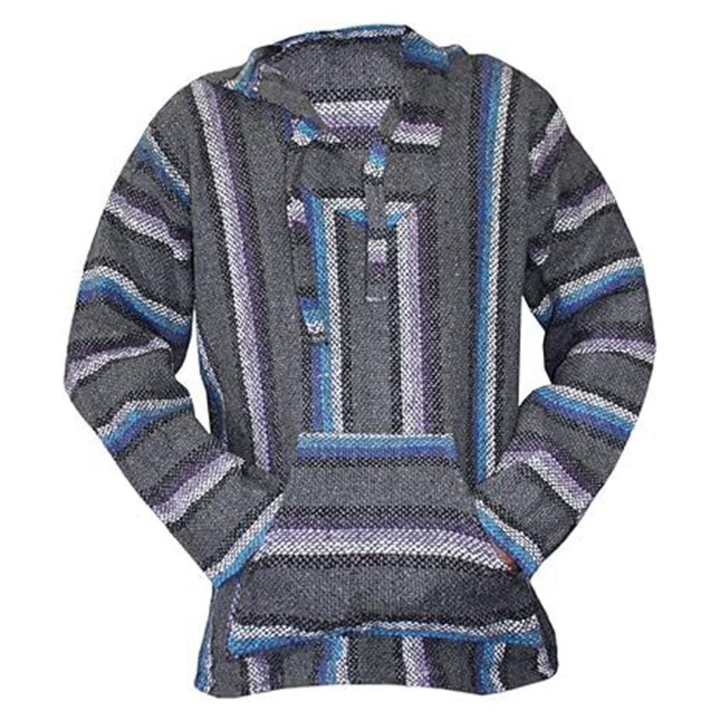 Мужское Худи в Трайбл Стиле Комфортное С Капюшоном С Длинными Рукавами