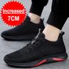Fashion Sneakers Tall Men's Elevator Shoes For Men Leisure Height Increase Insole 7cm Casual Luxury Mesh Summer Running Shoes Skateboard