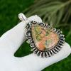 Sisters Day Deal 925 Sterling Silver Pear Unakite Stone Daughter Pendant Jewelry