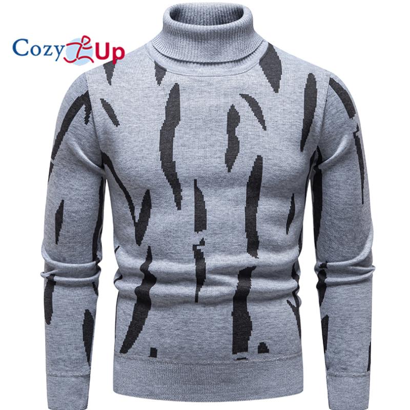 Cozy Up Men's Thickened and Fluffy High-Collar Pullover Sweater